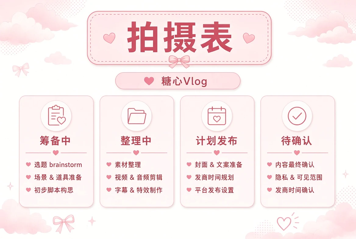 拍摄表状态